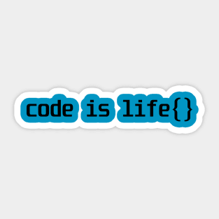 Code is life Sticker